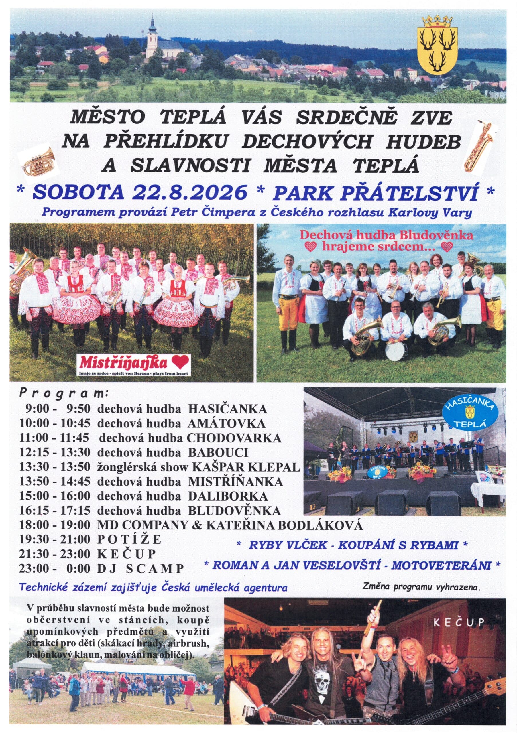 Přehlídka dechových hudeb a slavnosti města Teplá