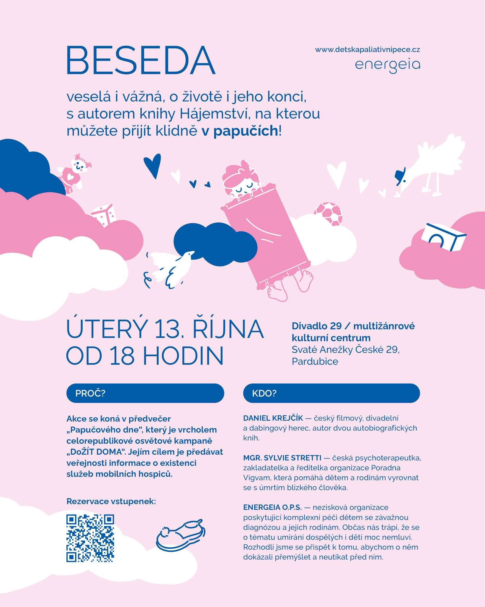 Beseda veselá i vážná, o životě i jeho konci…s Danielem Krejčíkem a Silvií Stretti