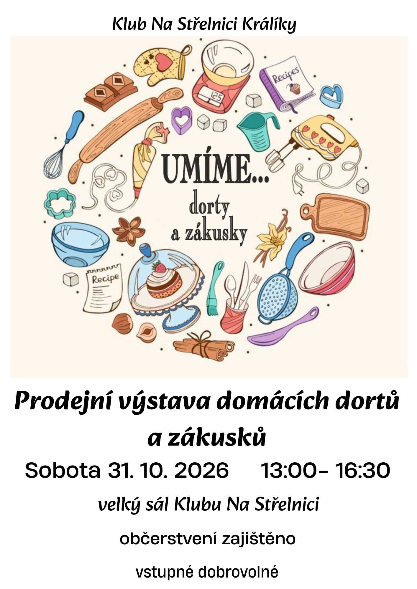 Prodejní výstava dortů a zákusků
