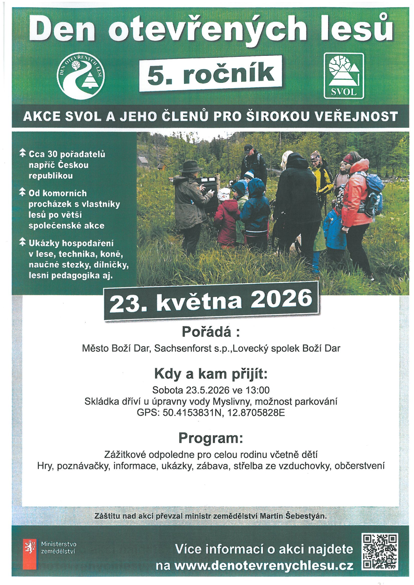 Den otevřených lesů Boží Dar 2026