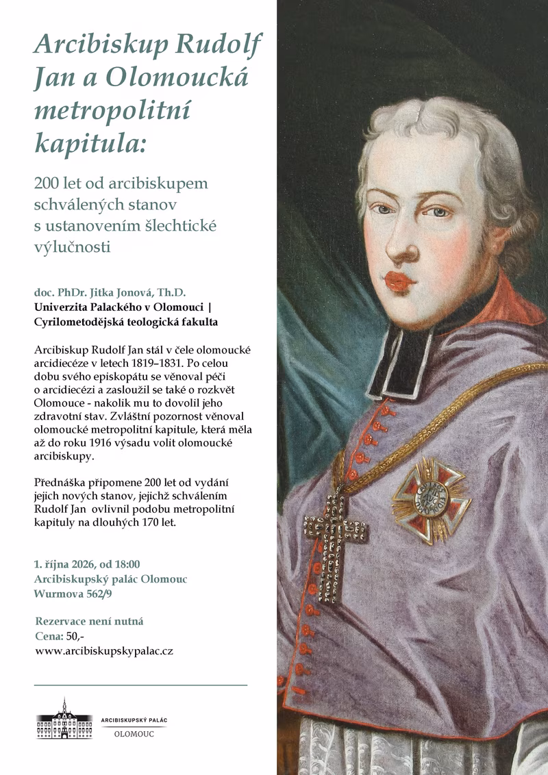 Arcibiskup Rudolf Jan a Olomoucká metropolitní kapitula
