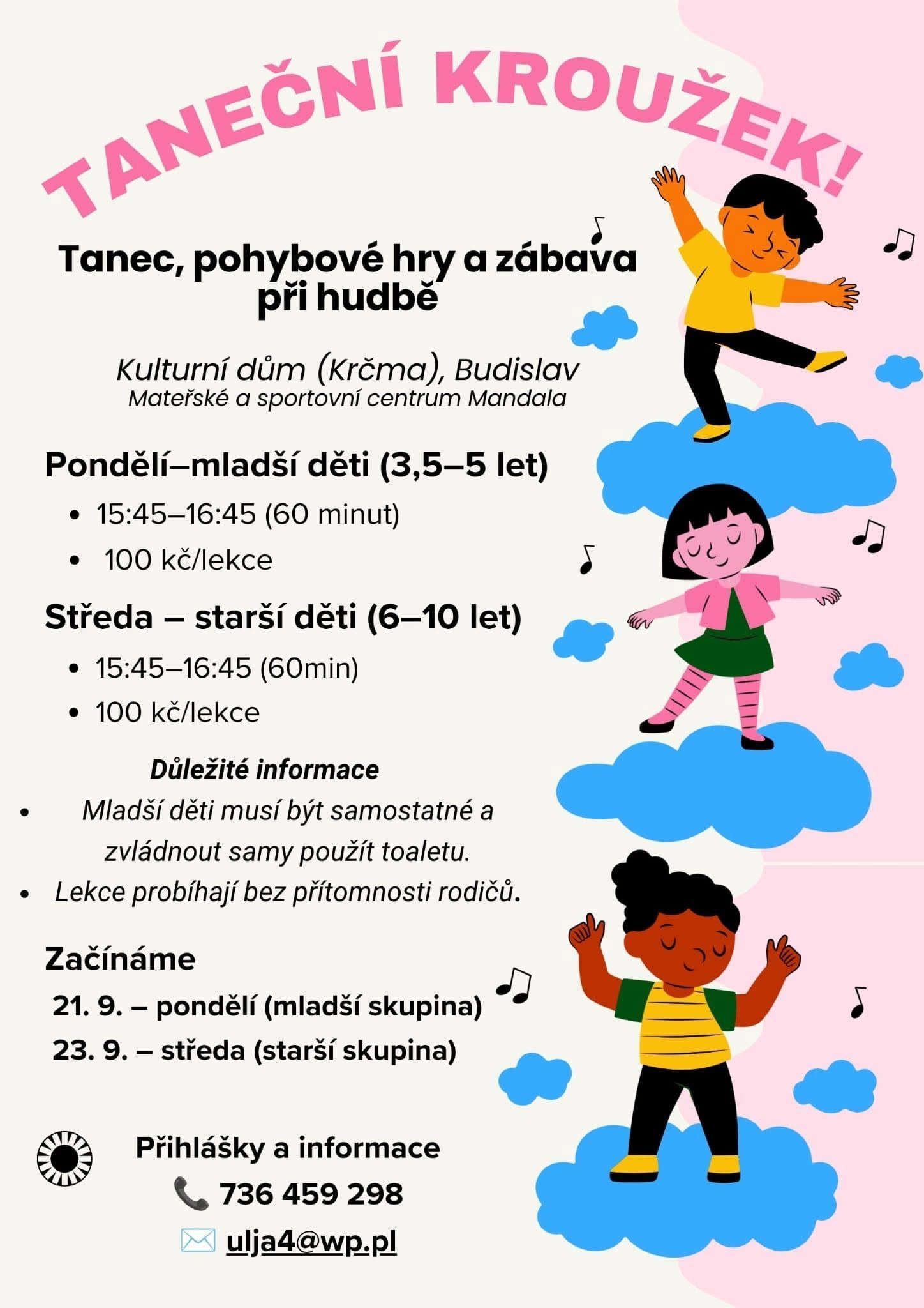 Taneční kroužek - starší děti (6 - 10 let)