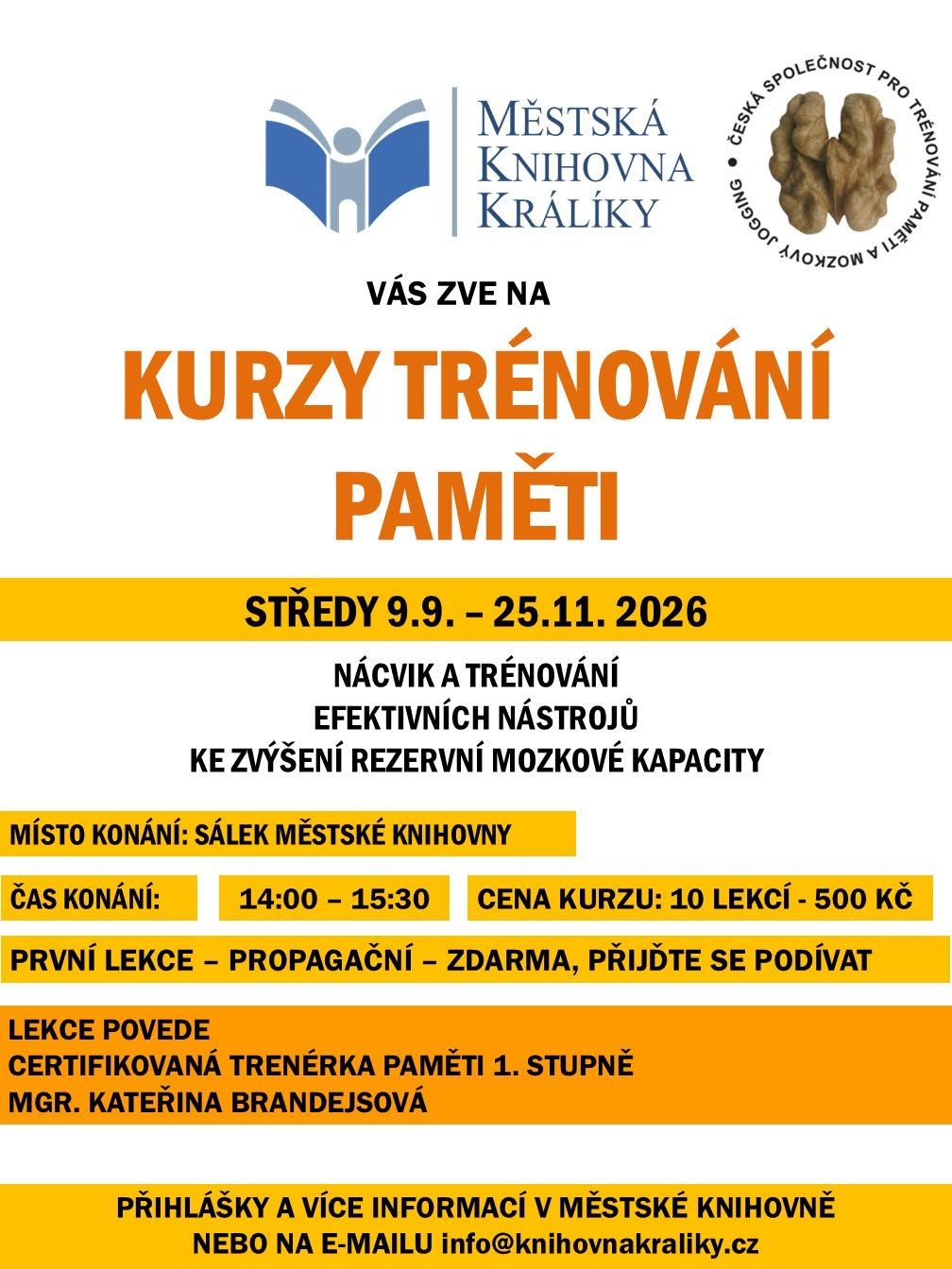 Kurzy trénování paměti