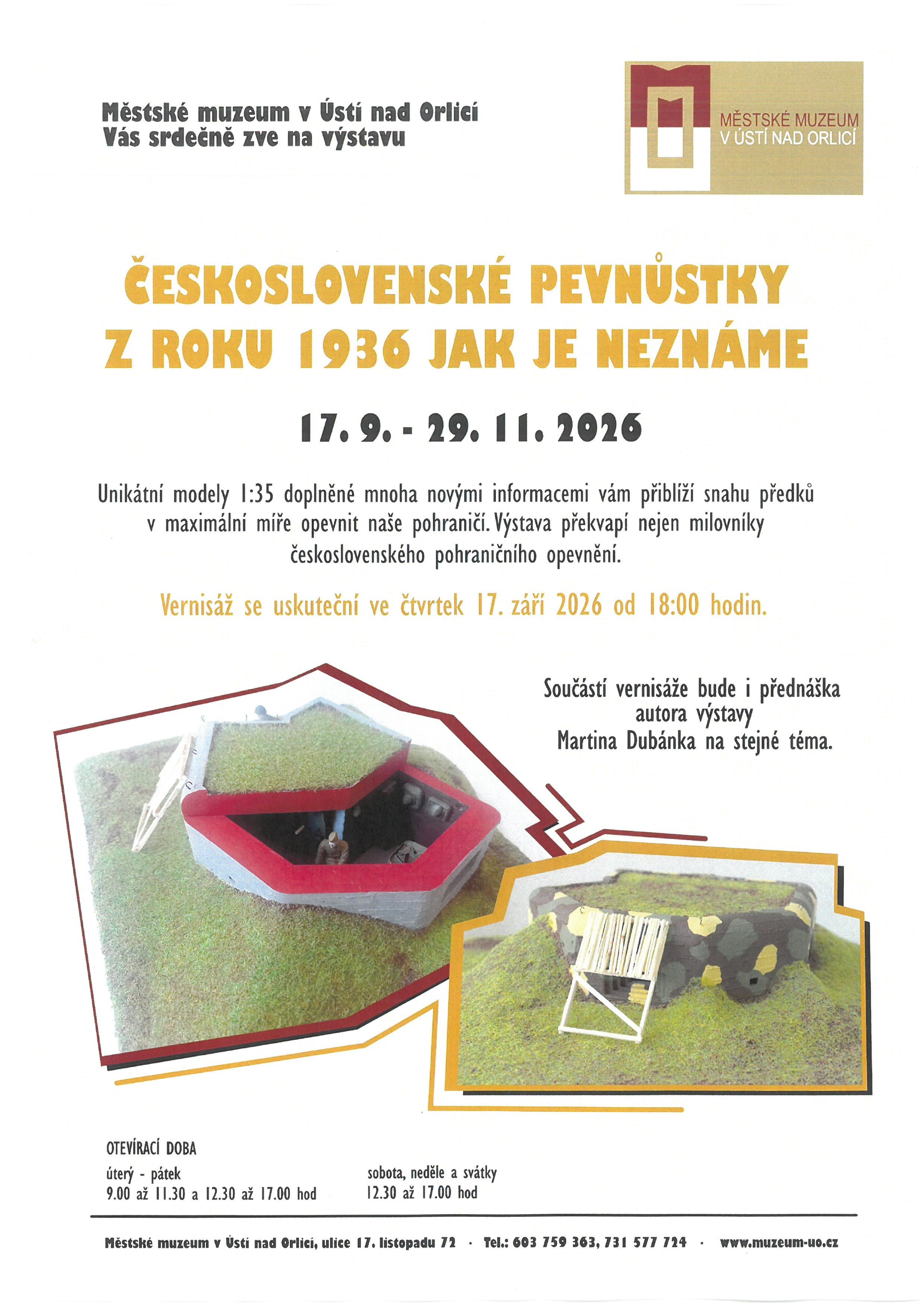 Vernisáž výstavy Československé pevnůstky
