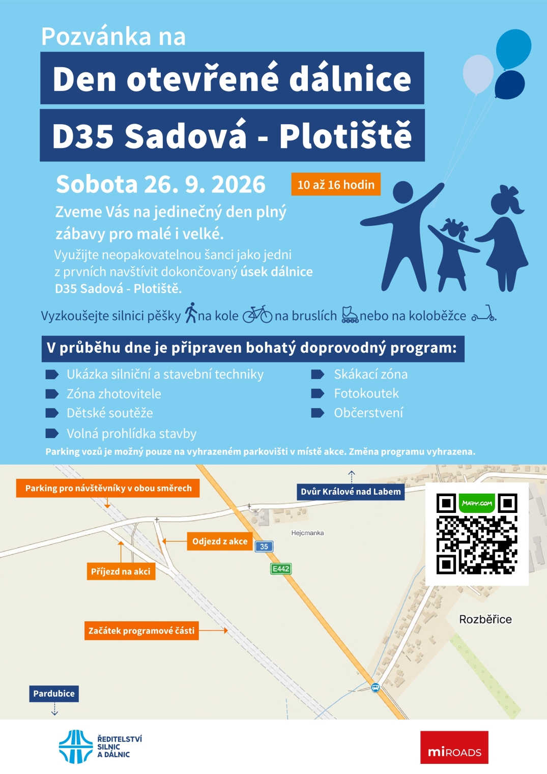 Den otevřené dálnice D35 / Sadová - Plotiště n. Labem)