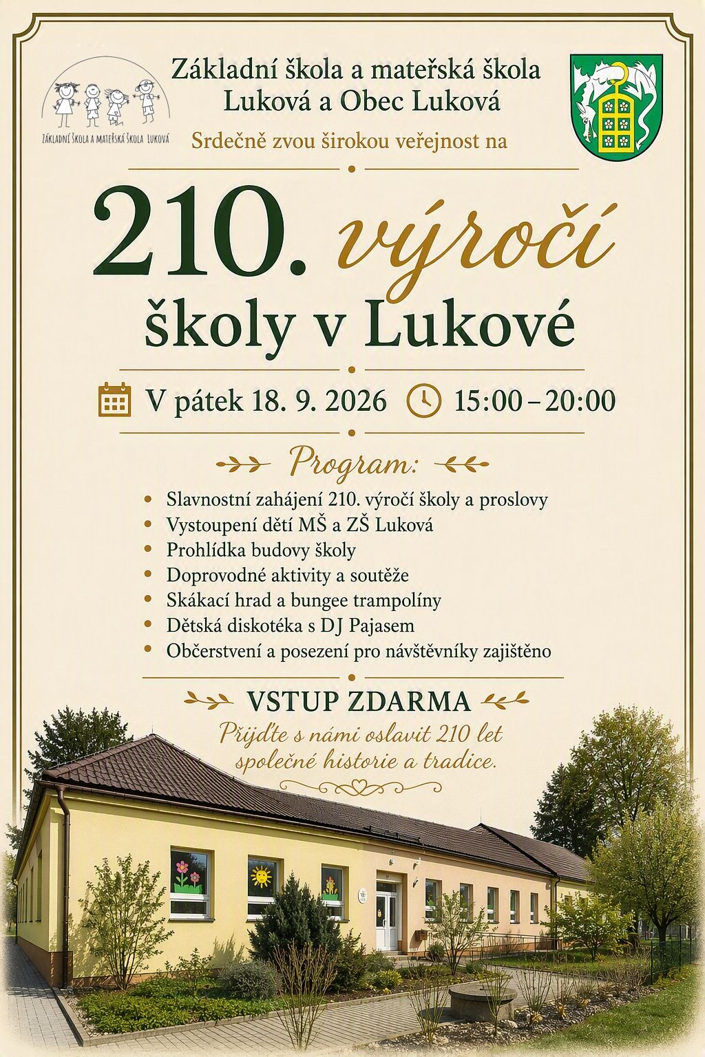 Oslavy 210. výročí školy v Lukové