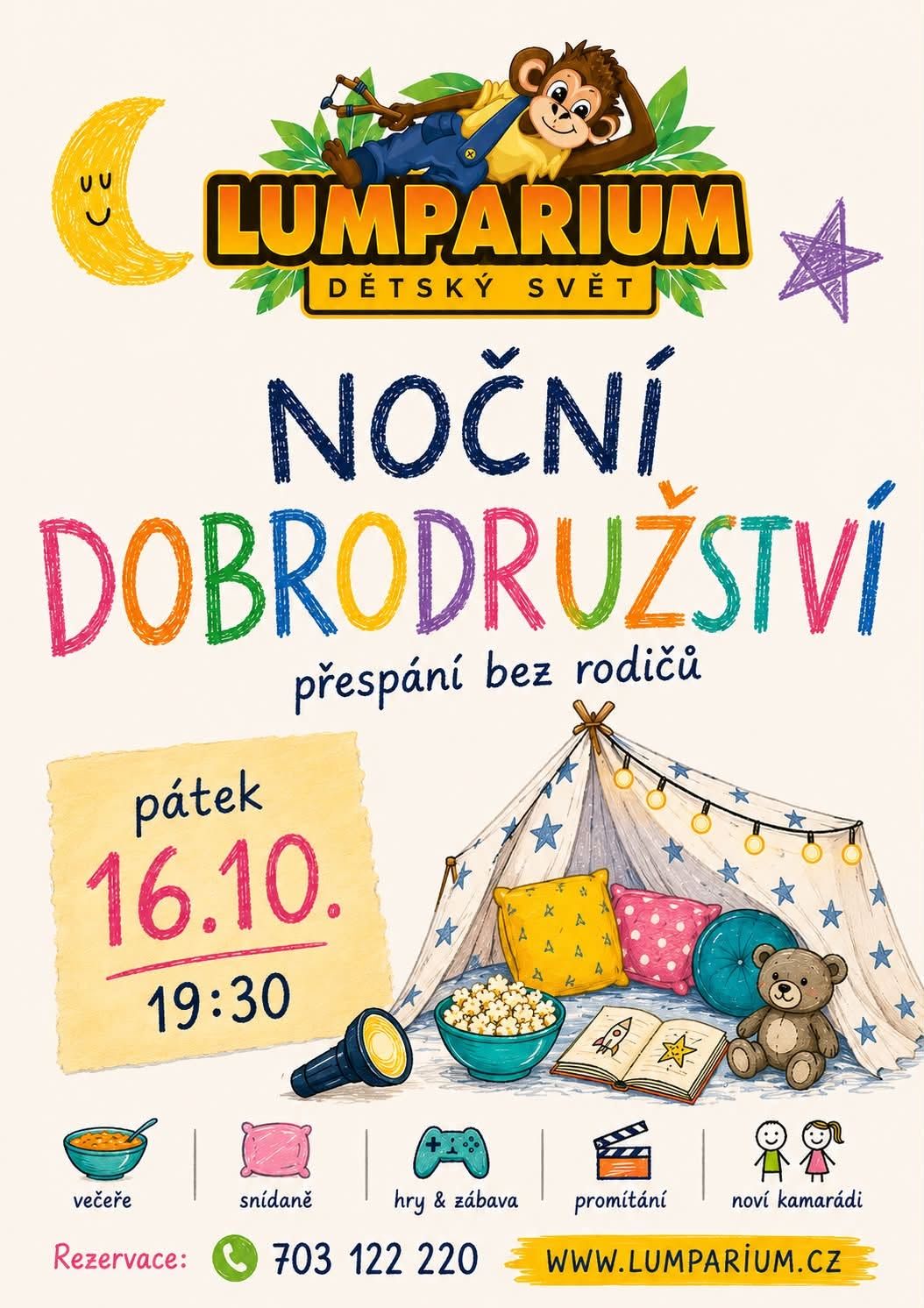 Noční dobrodružství - přespání bez rodičů