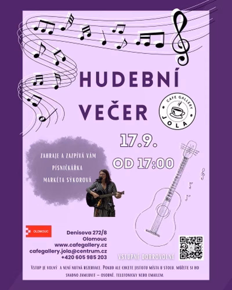 Hudební večer v Cafe Gallery JOLA