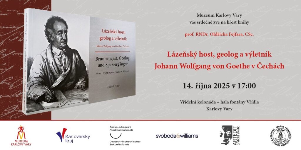 Křest knihy Lázeňský host, geolog a výletník Johann Wolfgang von Goethe v Čechách