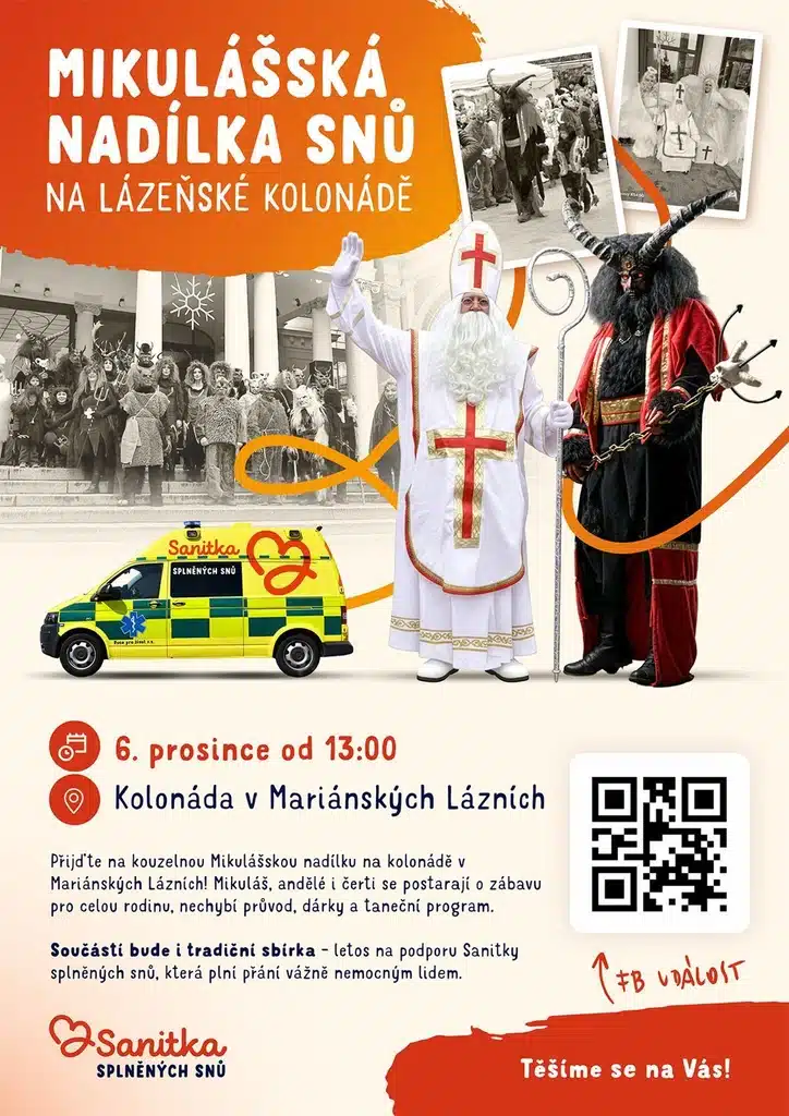 Mikulášská nadílka na lázeňské kolonádě