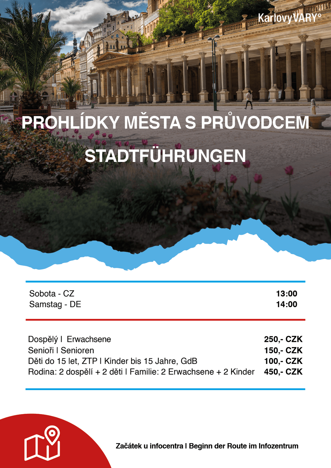 Pravidelná prohlídka města s průvodcem
