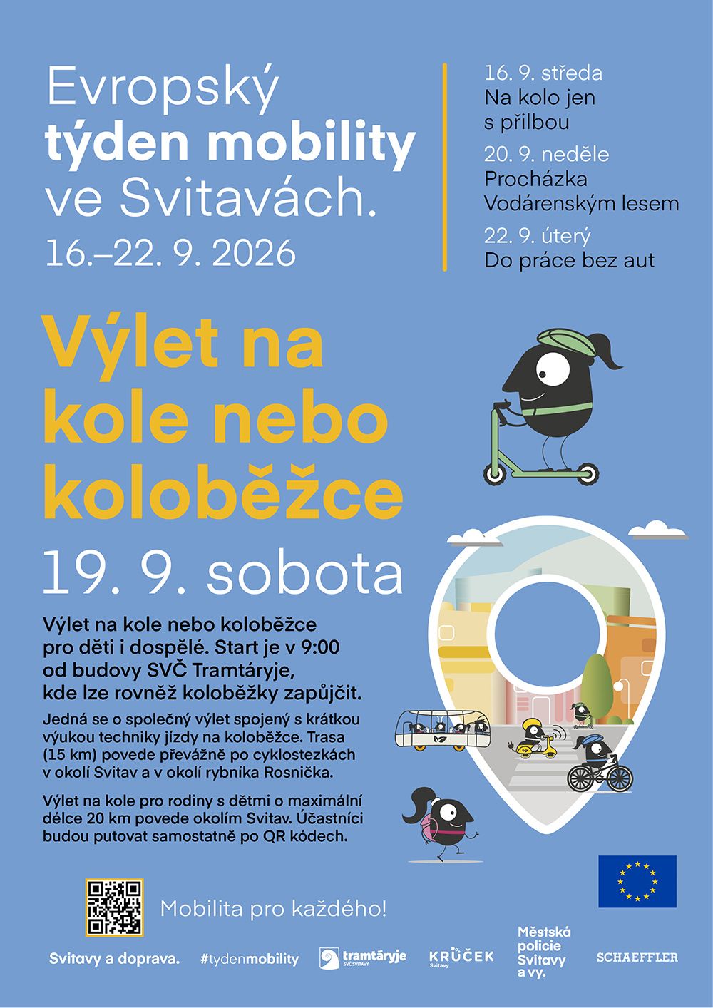 Výlet na kole nebo koloběžce