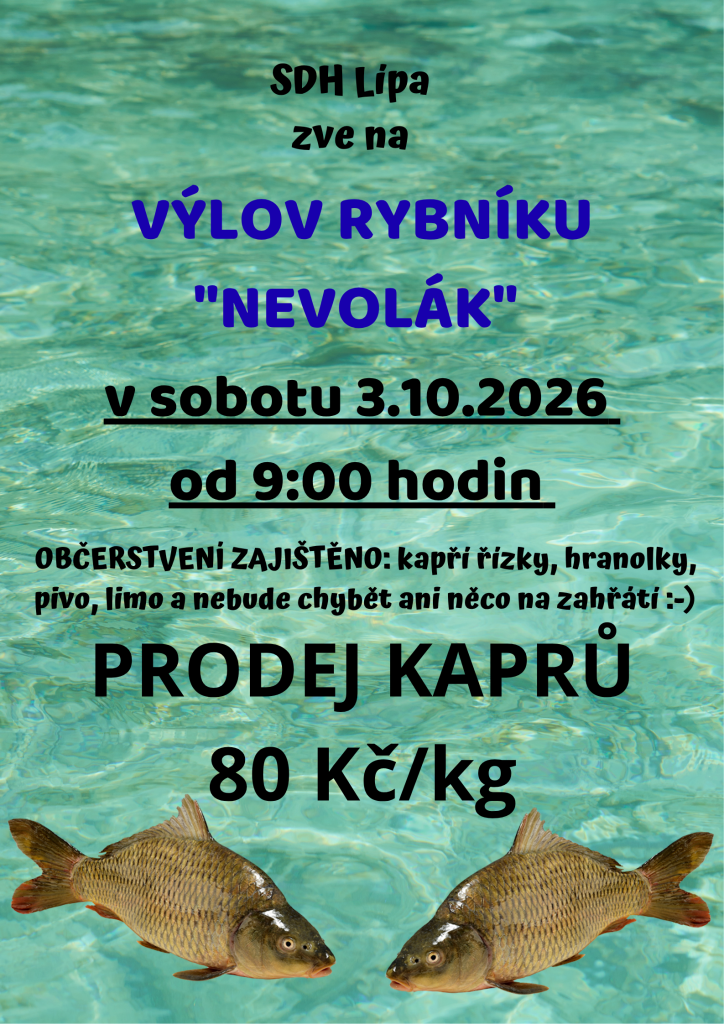 Výlov rybníku NEVOLÁK