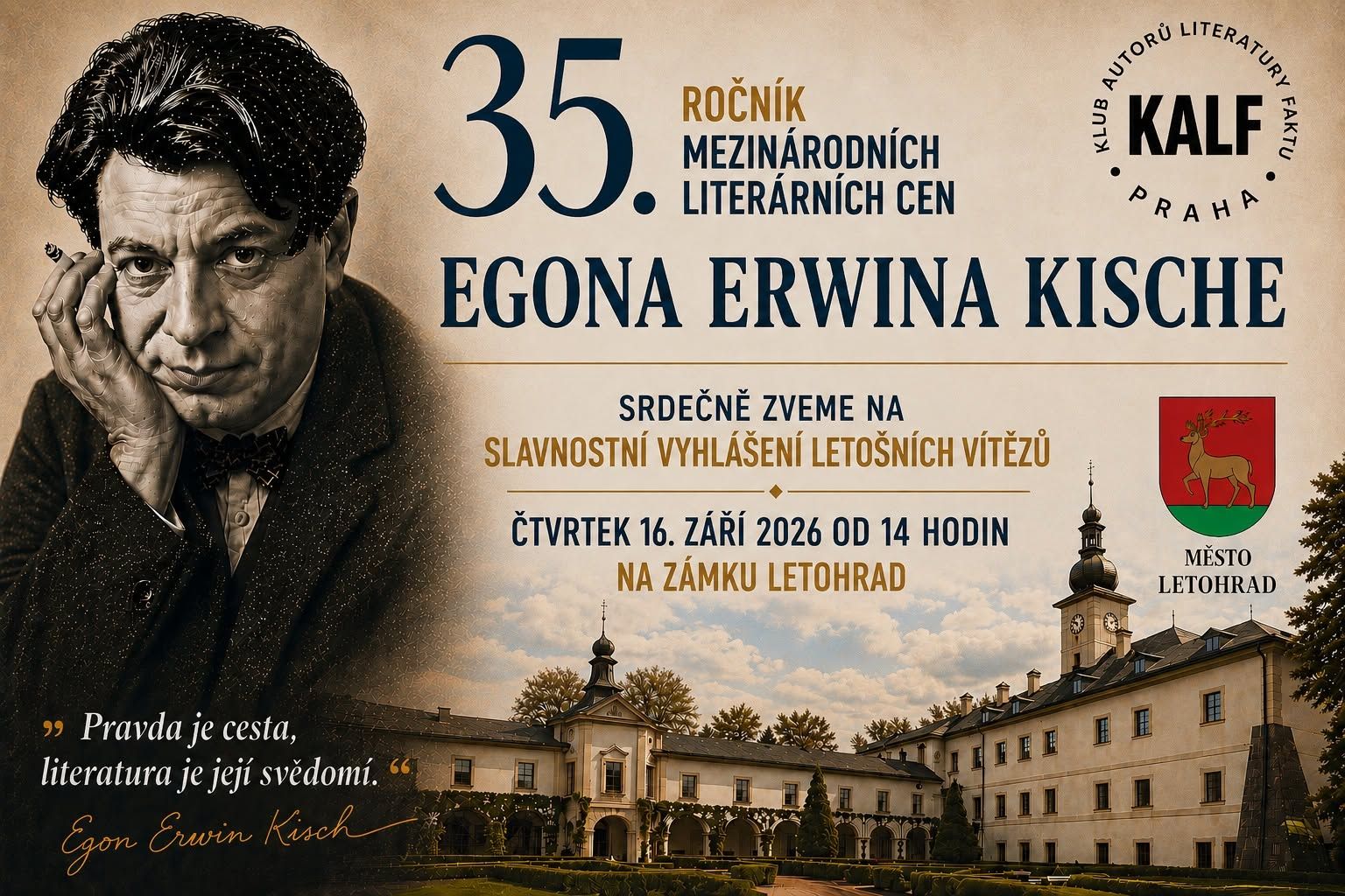 KALF – předání ceny Egona Ervína Kische