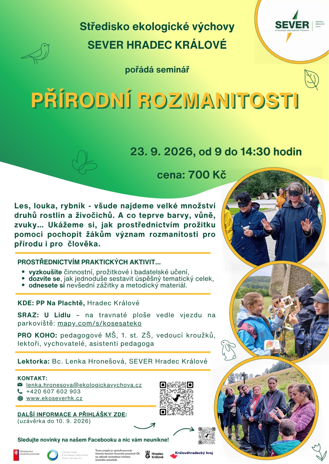 Přírodní rozmanitosti - venkovní seminář pro pedagogy, lektory, vychovatele