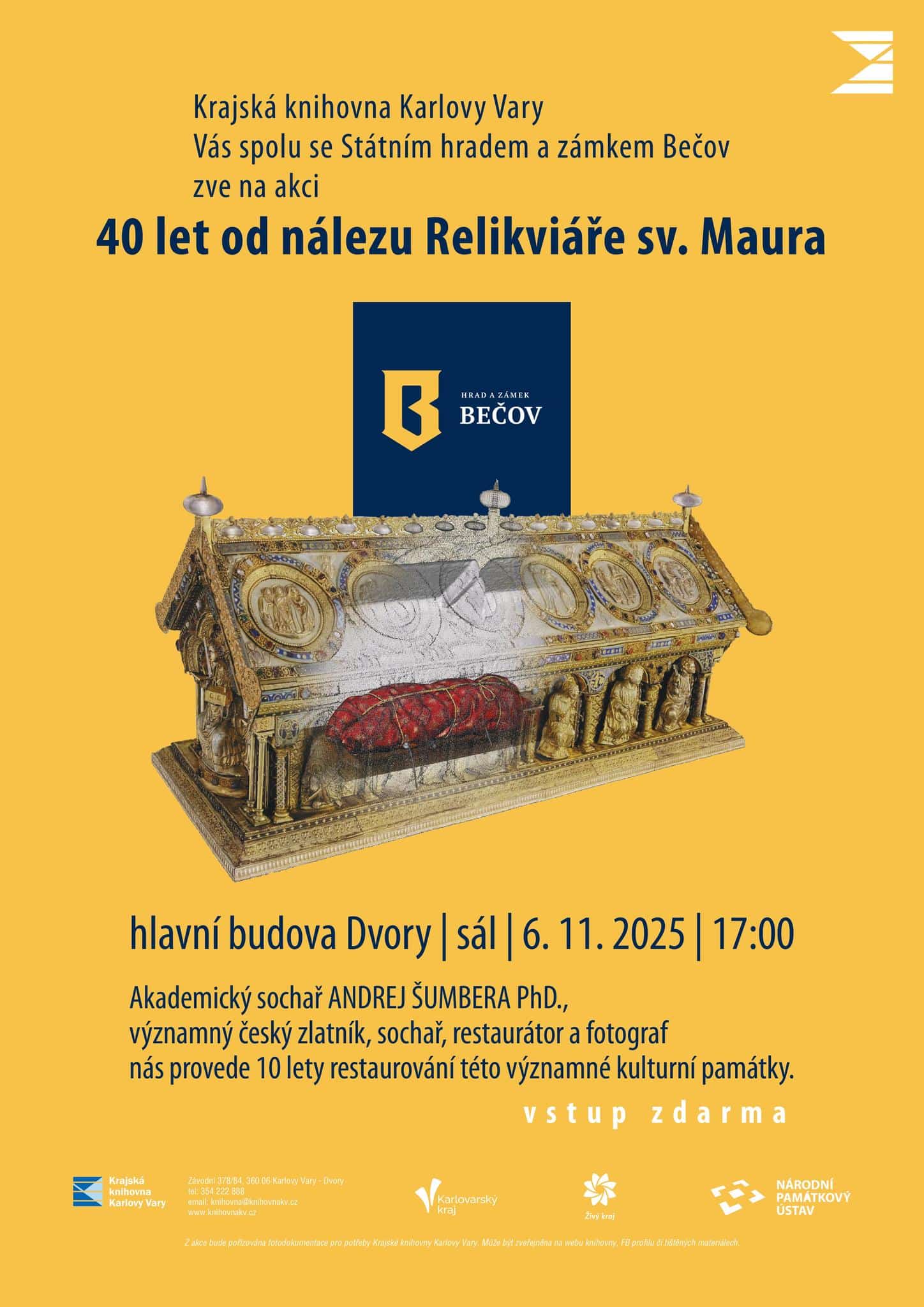 40. let od nalezení Relikviáře sv. Maura – přednáška