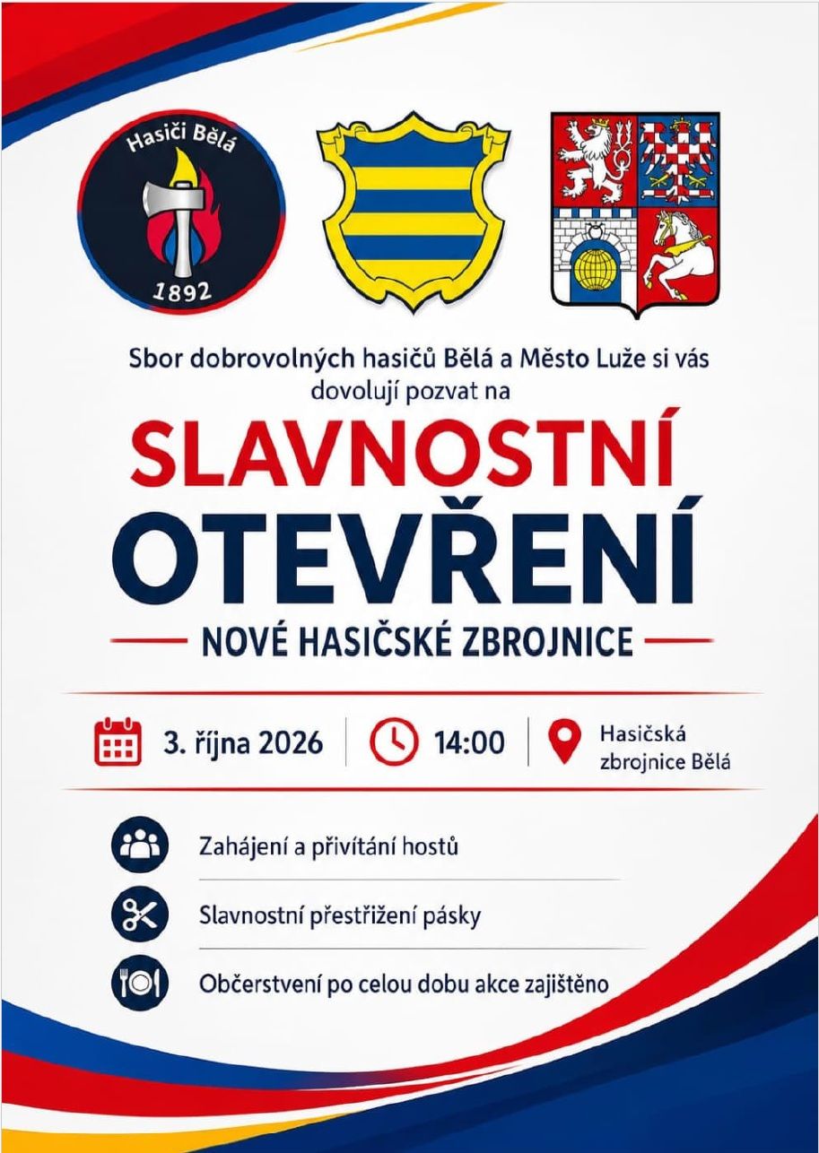 Otevření hasičárny Bělá