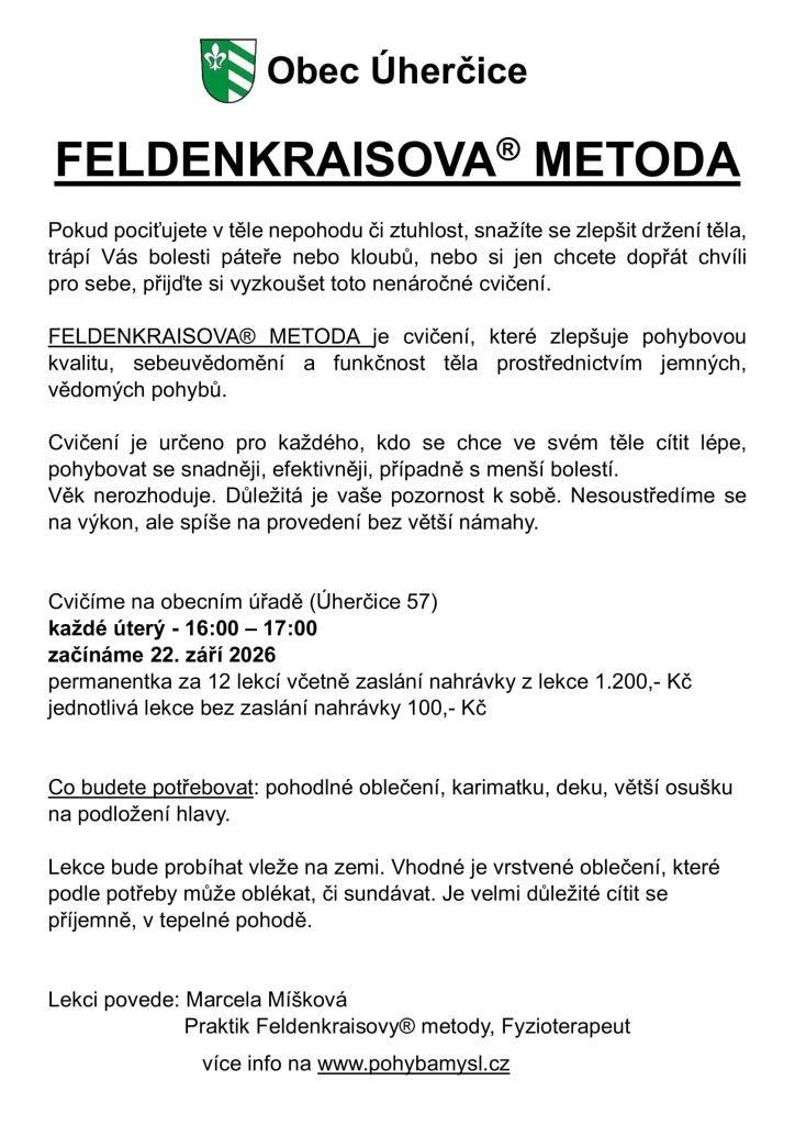 Lekce cvičení Feldenkraisova® metoda