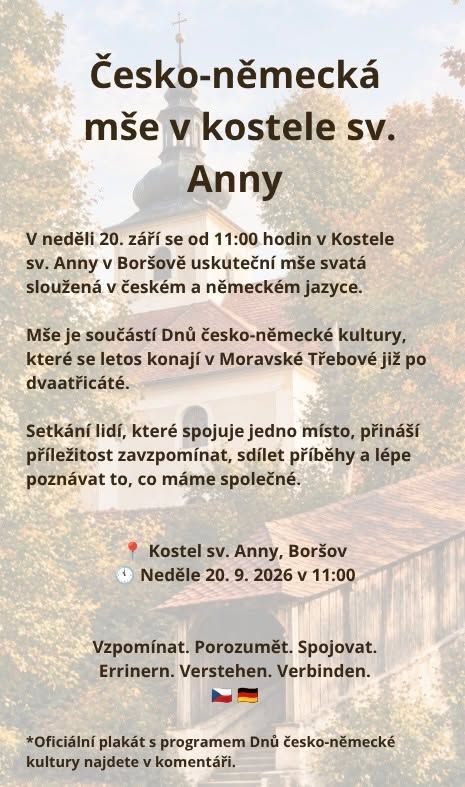 Česko-německá mše v kostele sv. Anny