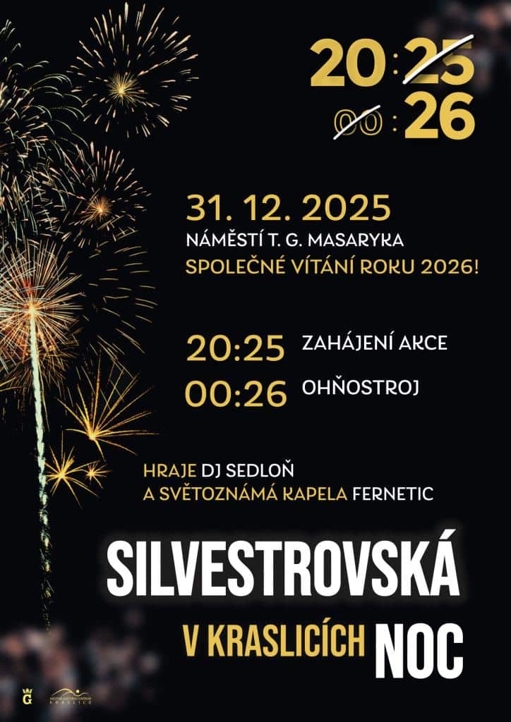 Silvestrovská noc a ohňostroj v Kraslicích