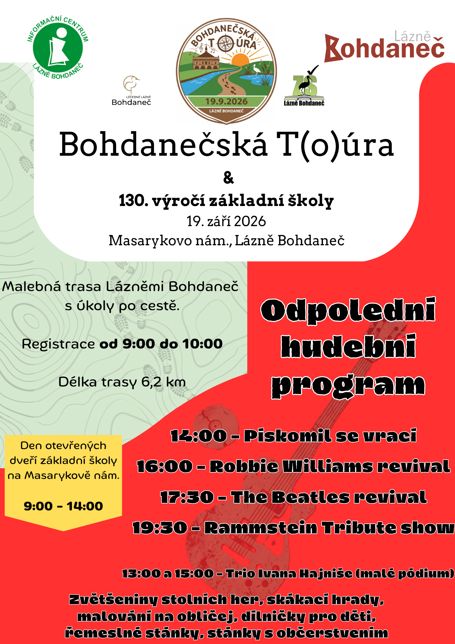 Bohdanečská T(o)úra a 130. výročí základní školy