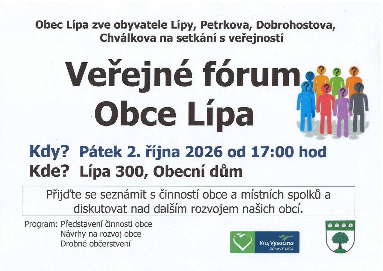 Veřejné fórum Obce Lípa