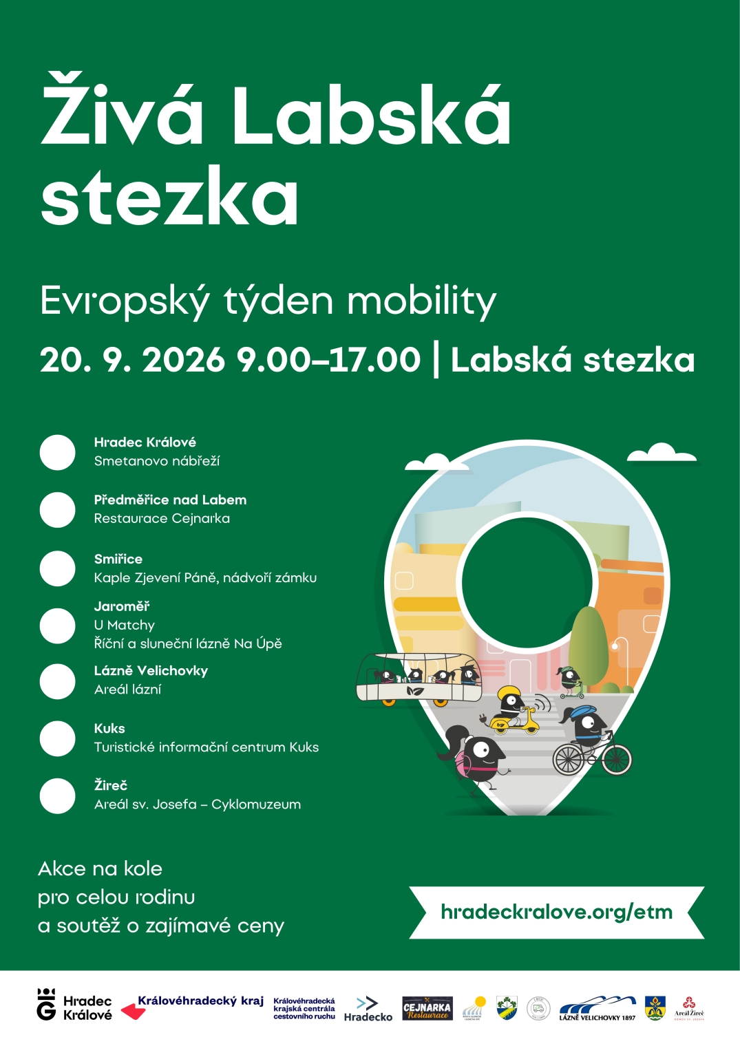 Evropský týden mobility v Hradci Králové 2026: Živá Labská stezka