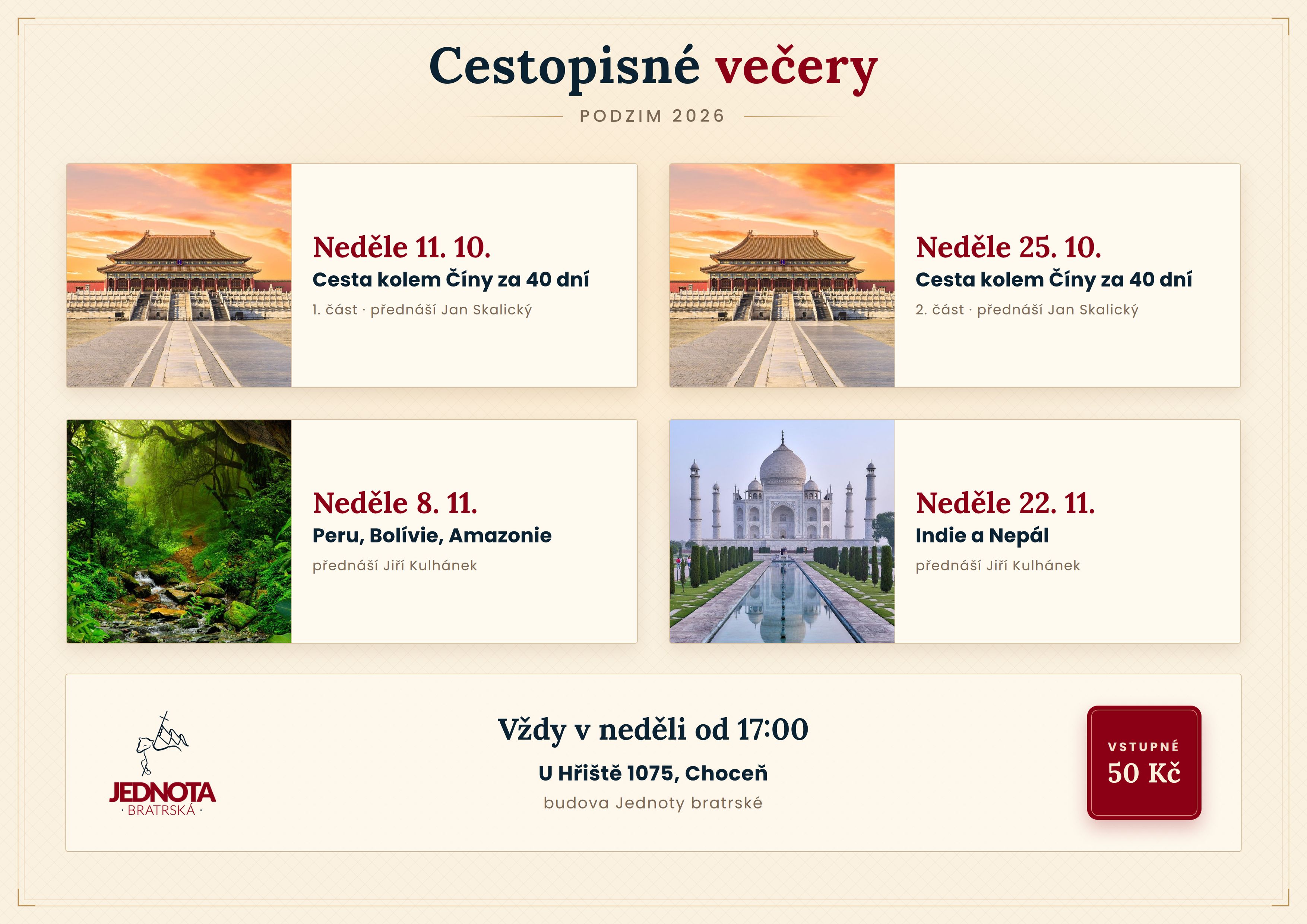 Cestopisný večer: Indie a Nepál