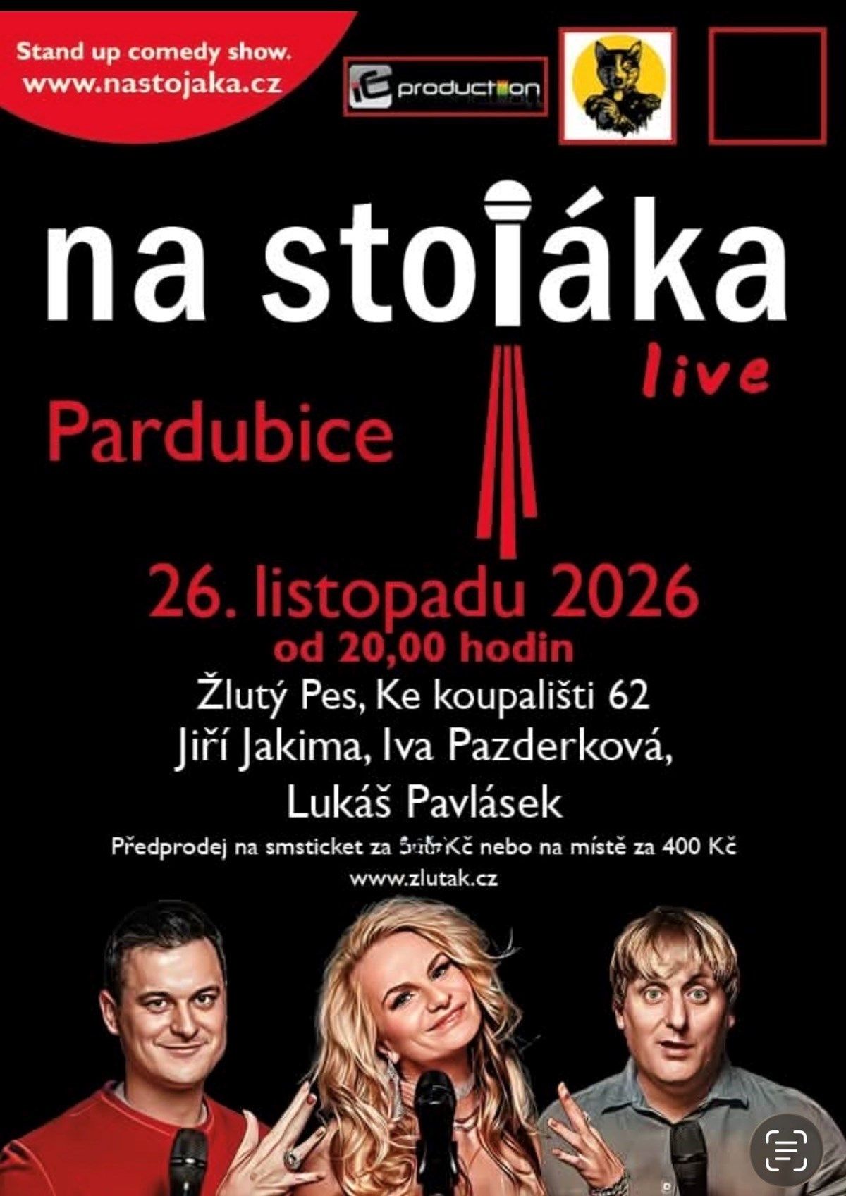 Na stojáka - Jiří Jakima, Iva Pazderková a Lukáš Pavlásek