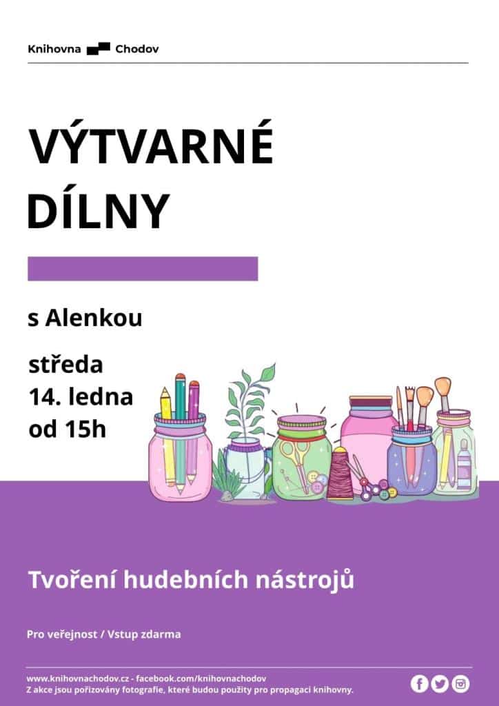 Tvoření hudebních nástrojů s dobrovolnicí Alenkou