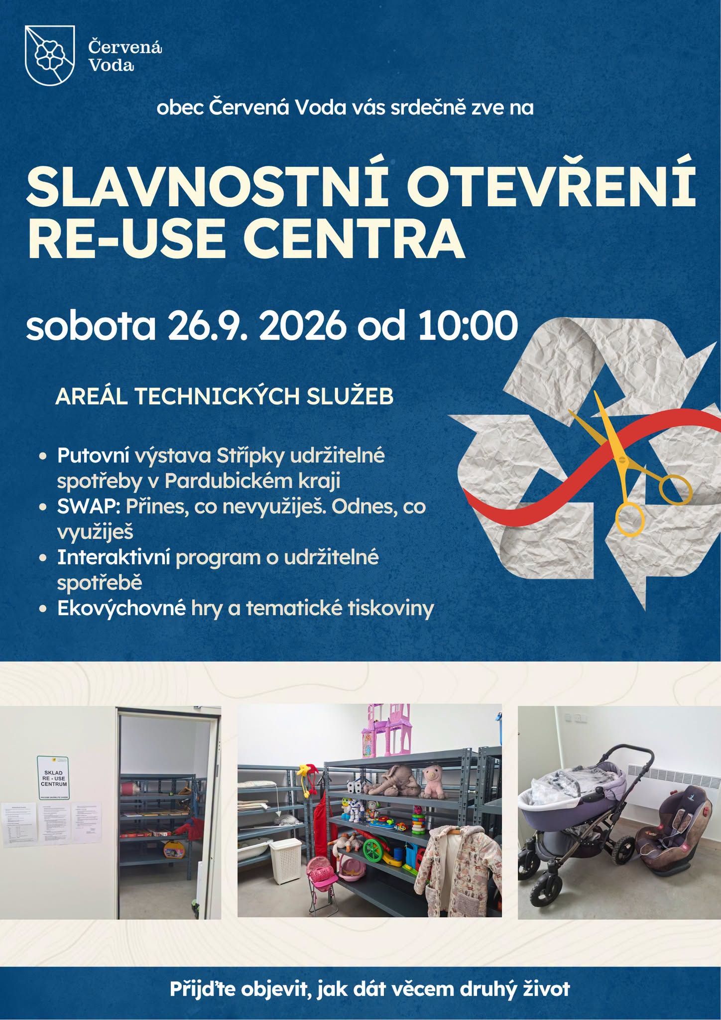 Dejte věcem druhou šanci. Otevíráme RE-USE centrum!