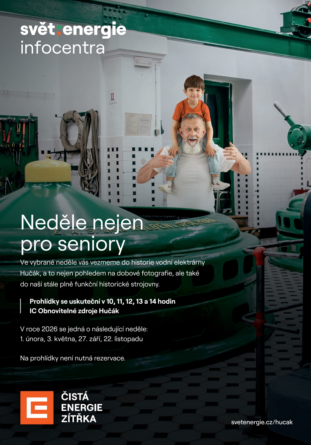 Neděle nejen pro seniory na Hučáku (prohlídky v 10, 11, 12, 13 a 14 hodin)