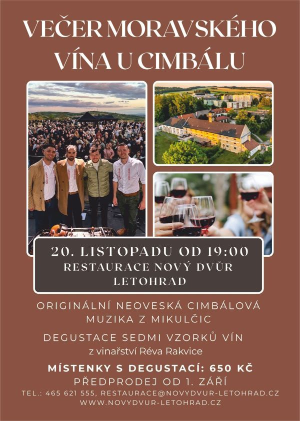 Večer moravského vína u cimbálu