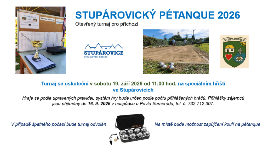 Stupárovický pétanque 2026