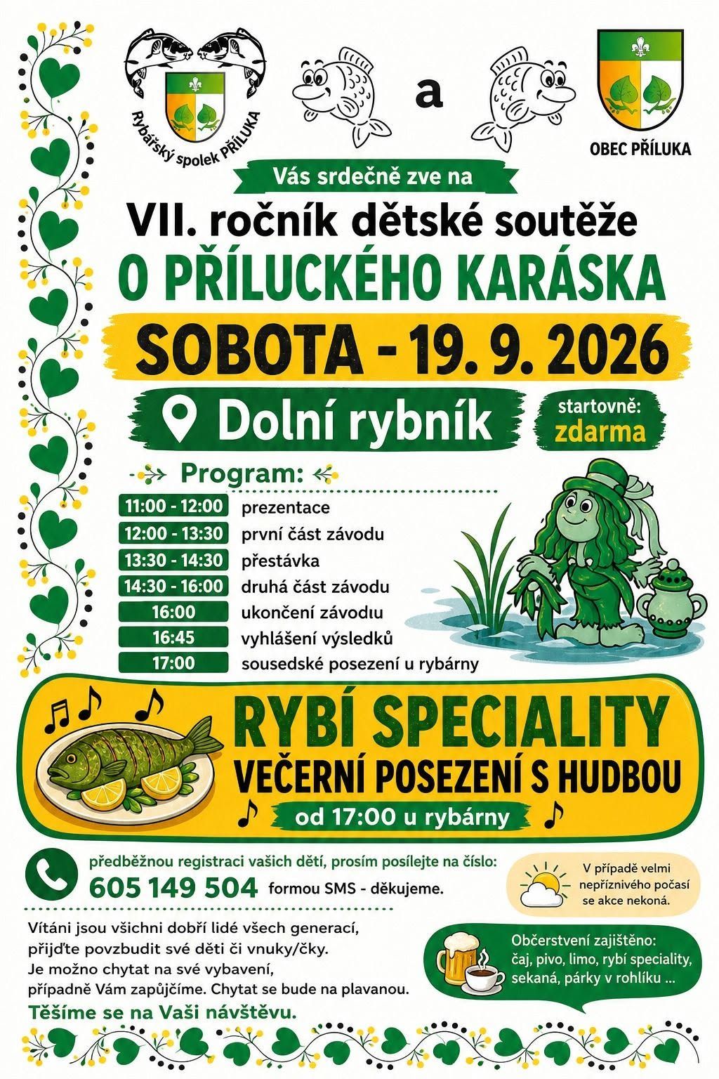 VII. ročník dětské rybářské soutěže O příluckého karáska