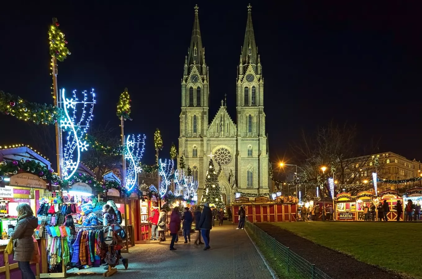 České vánoční trhy na náměstí Míru v Praze 2026