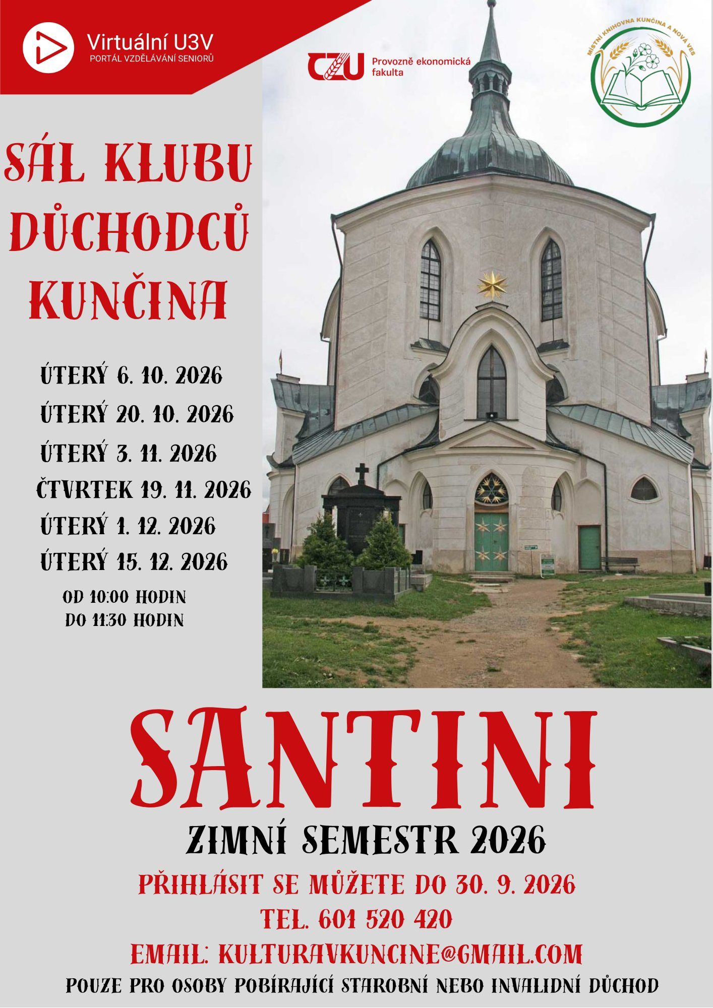 Santini - zimní semestr 2026