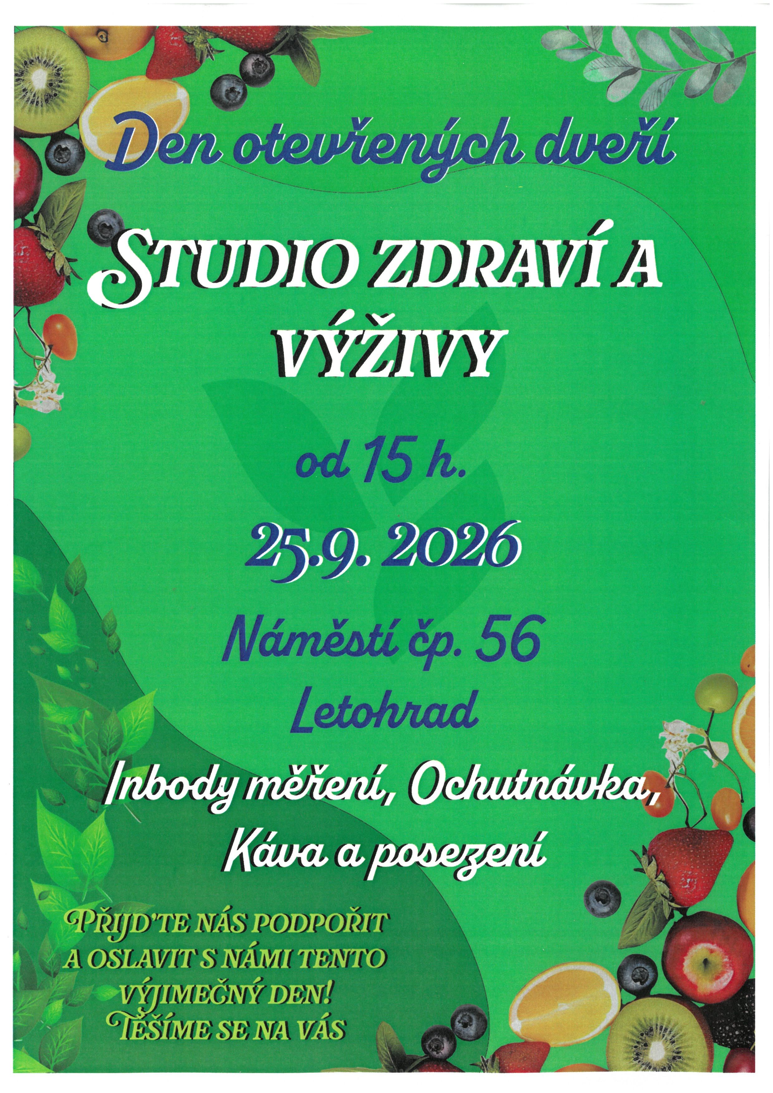 Den otevřených dveří – Studio zdraví a výživy