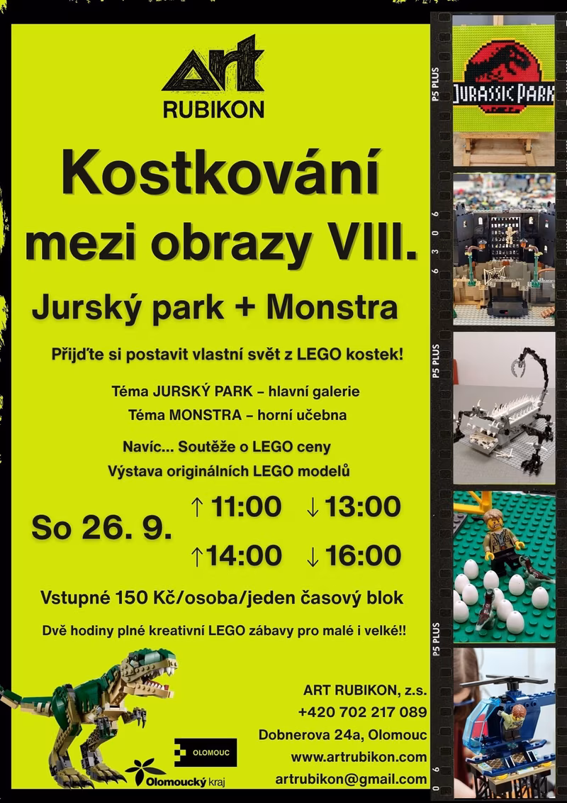 Kostkování s LEGEM. Stavění na téma Jurský park a monstra