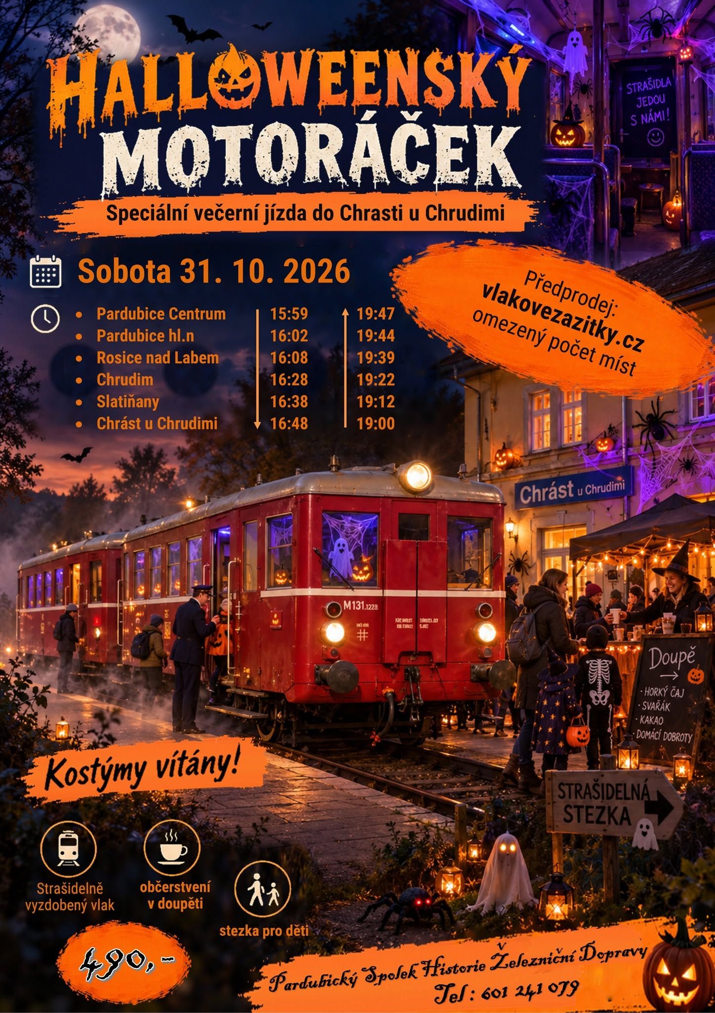 Halloweenský motoráček - Tajemství dýňové lucerny
