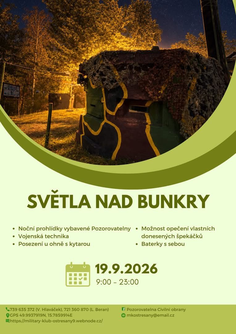 Světla nad bunkry - noční prohlídky