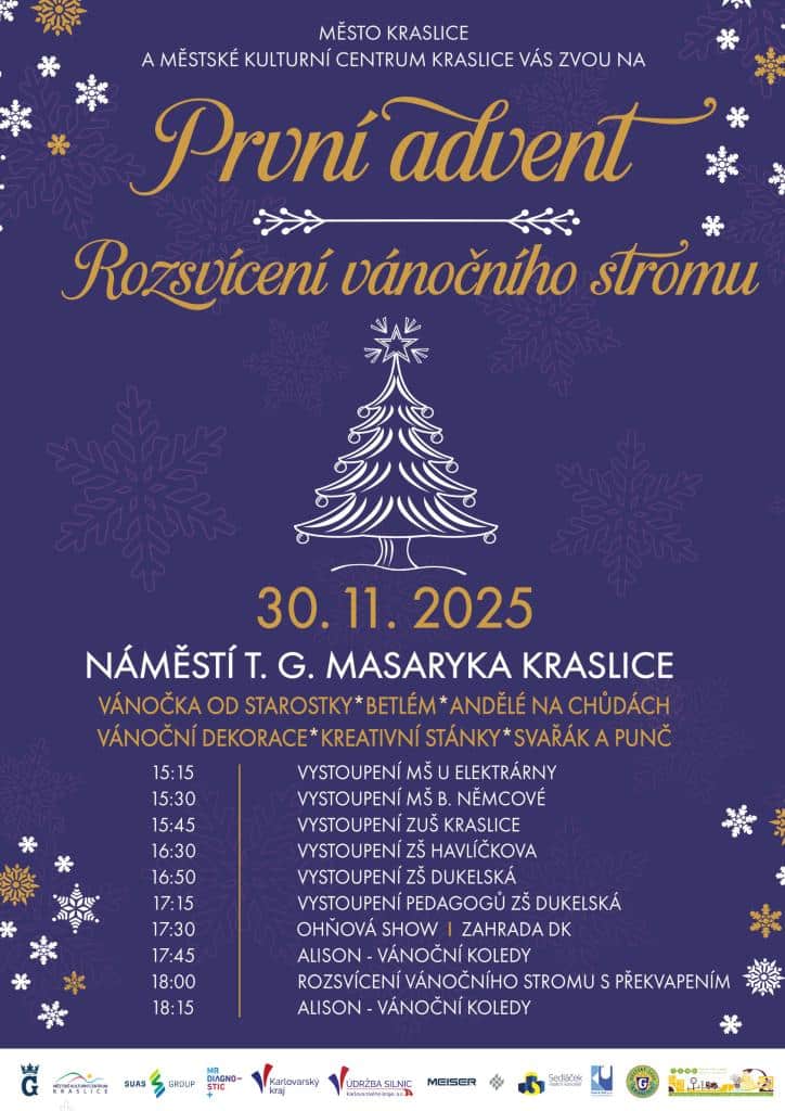 První advent a rozsvícení vánočního stromu