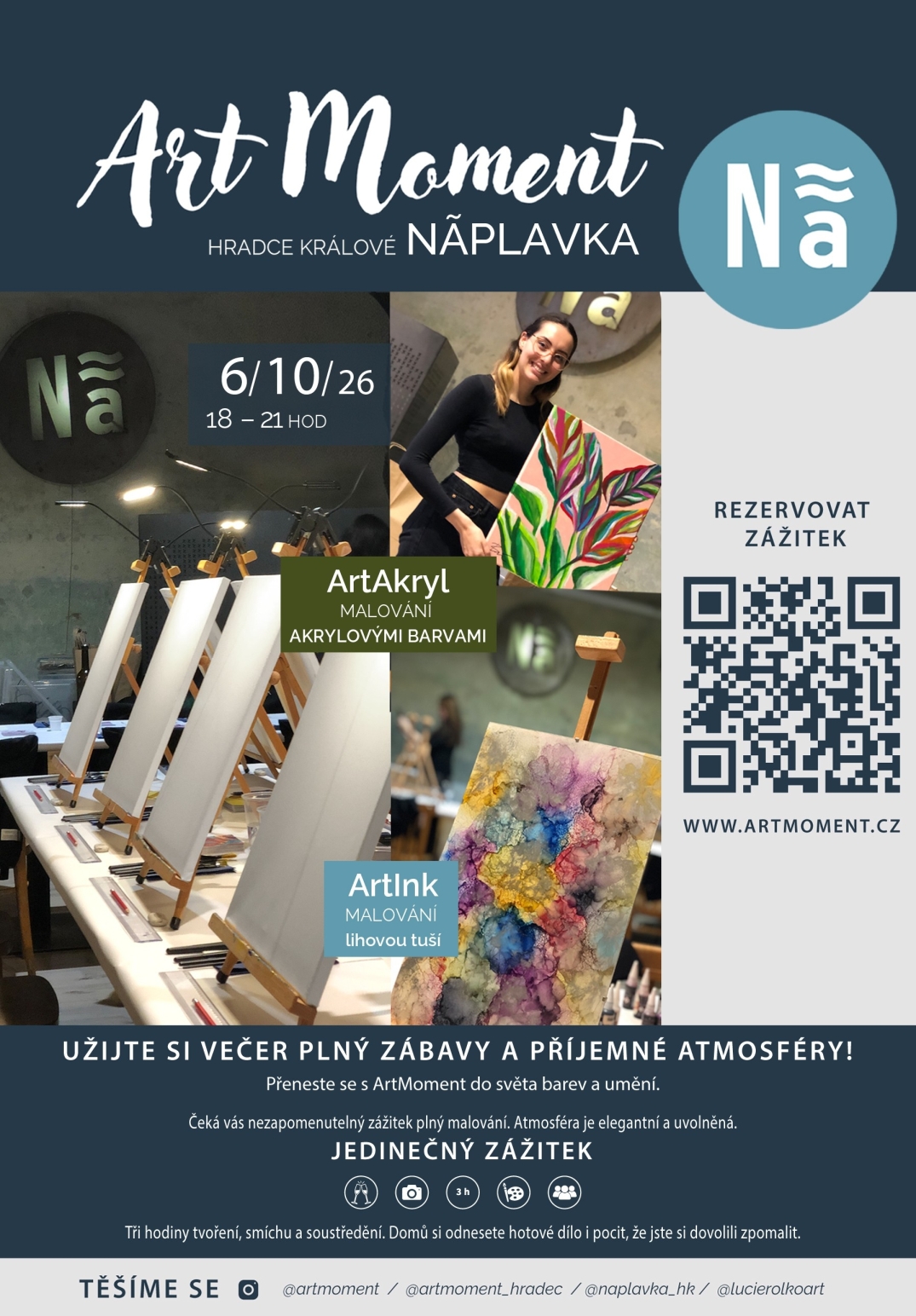 Zážitkové malování s ArtMoment | Malování akrylovými barvami a lihovými inkousty