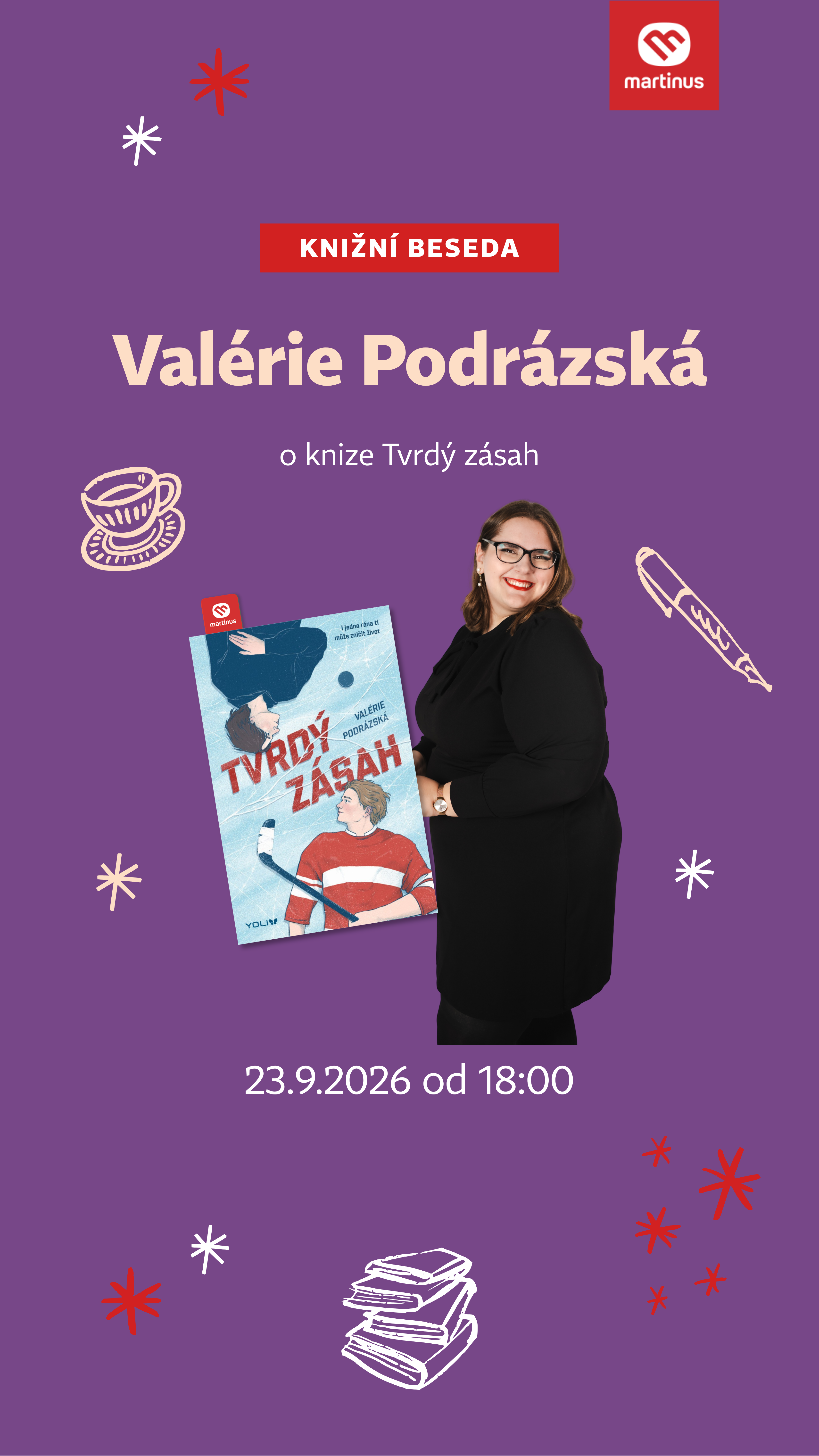 Beseda v Martinusu: Valérie Podrázská o knize Tvrdý zásah