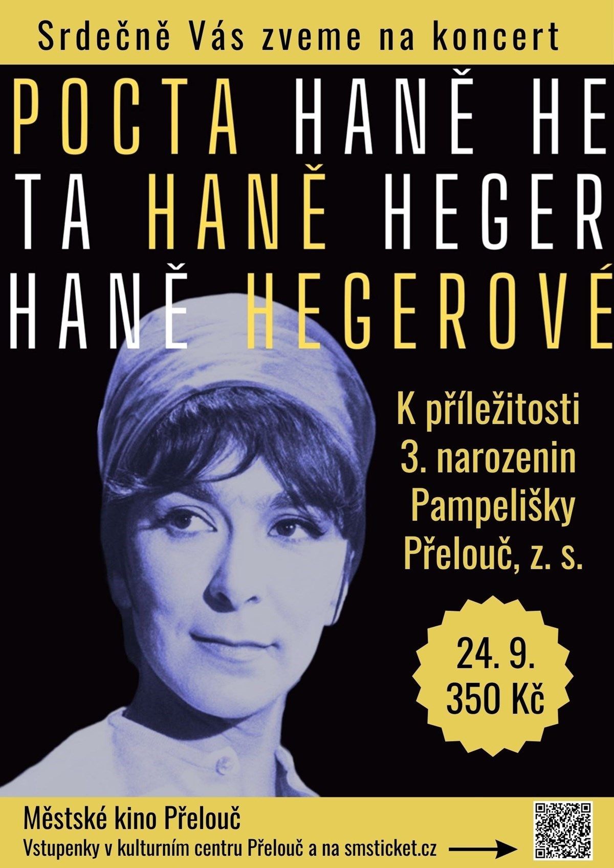 Pocta Haně Hegerové - k příležitosti 3. narozenin Pampelišky Přelouč, z.s.