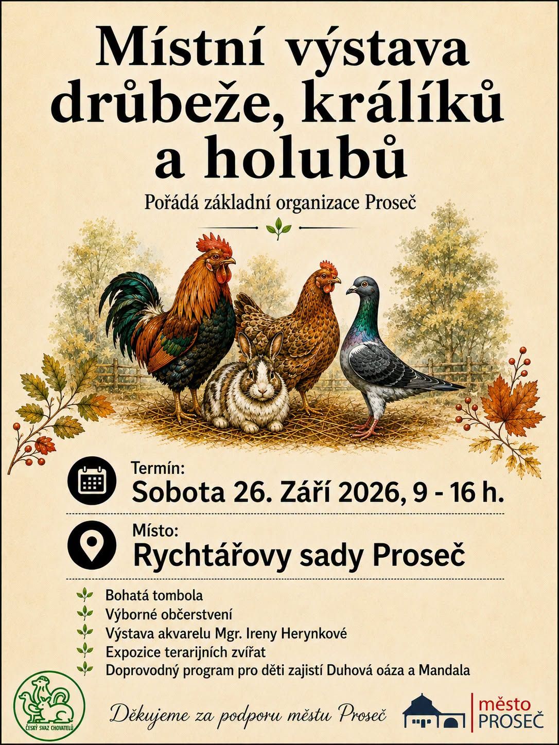Místní výstava drůbeže, králíků a holubů