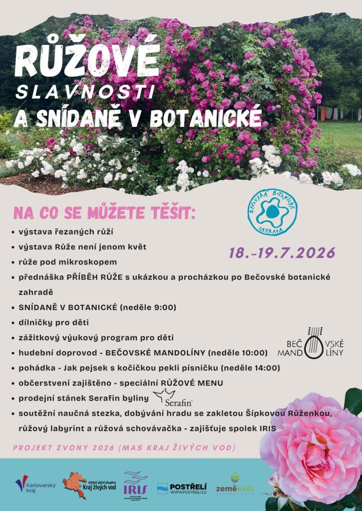 Růžové slavnosti a Snídaně v botanické
