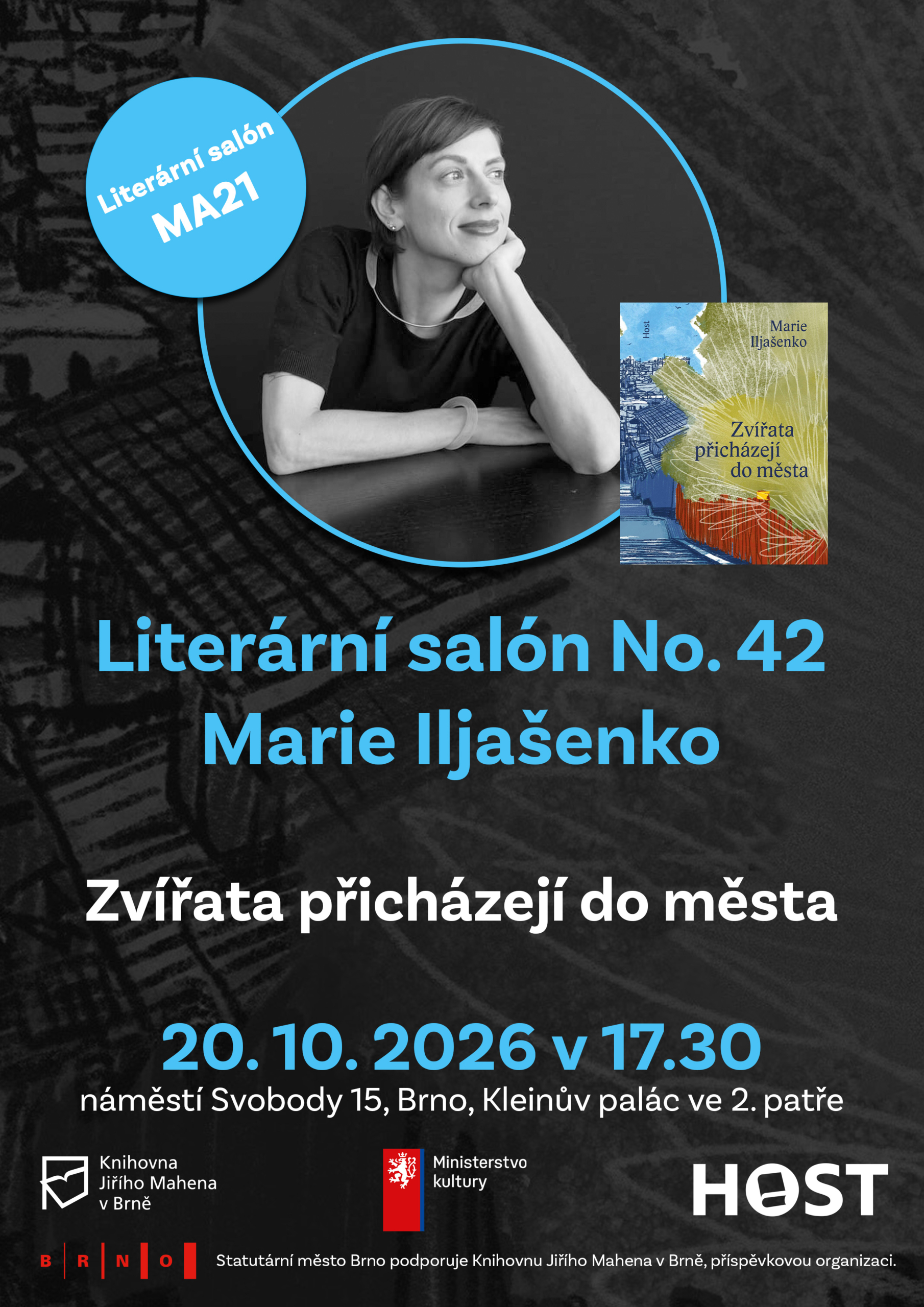 Literární salón No. 42: Marie Iljašenko – Zvířata přicházejí do města