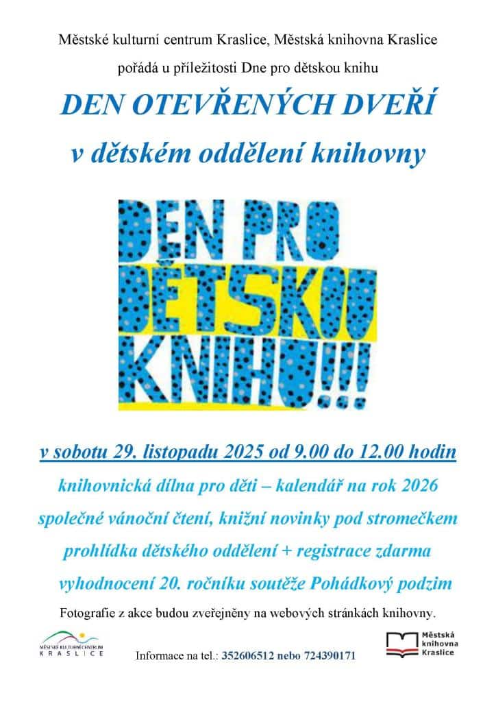 Den otevřených dveří v dětském oddělení knihovny