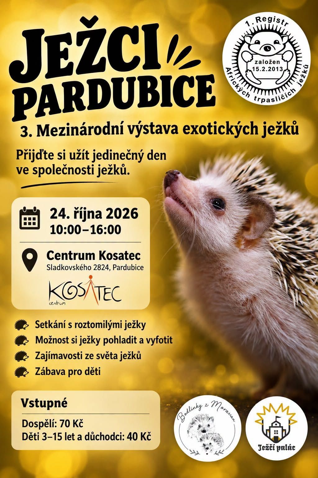 3. Mezinárodní výstava exotických ježků